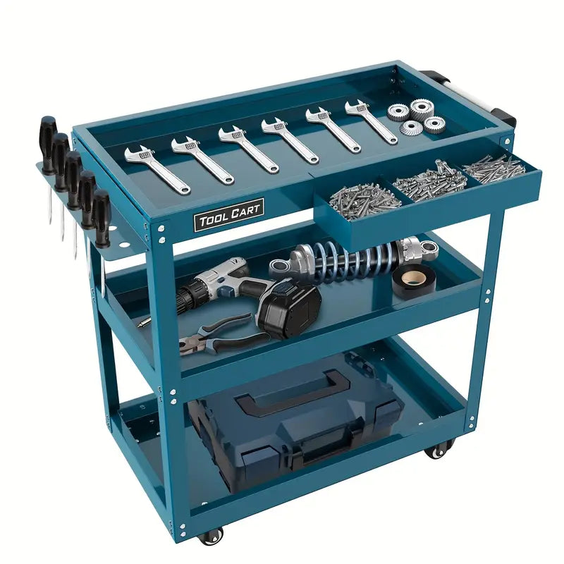 "Mobile Tool Carts: Flexible Mobility, Spacious Storage for Organized Tool Management"