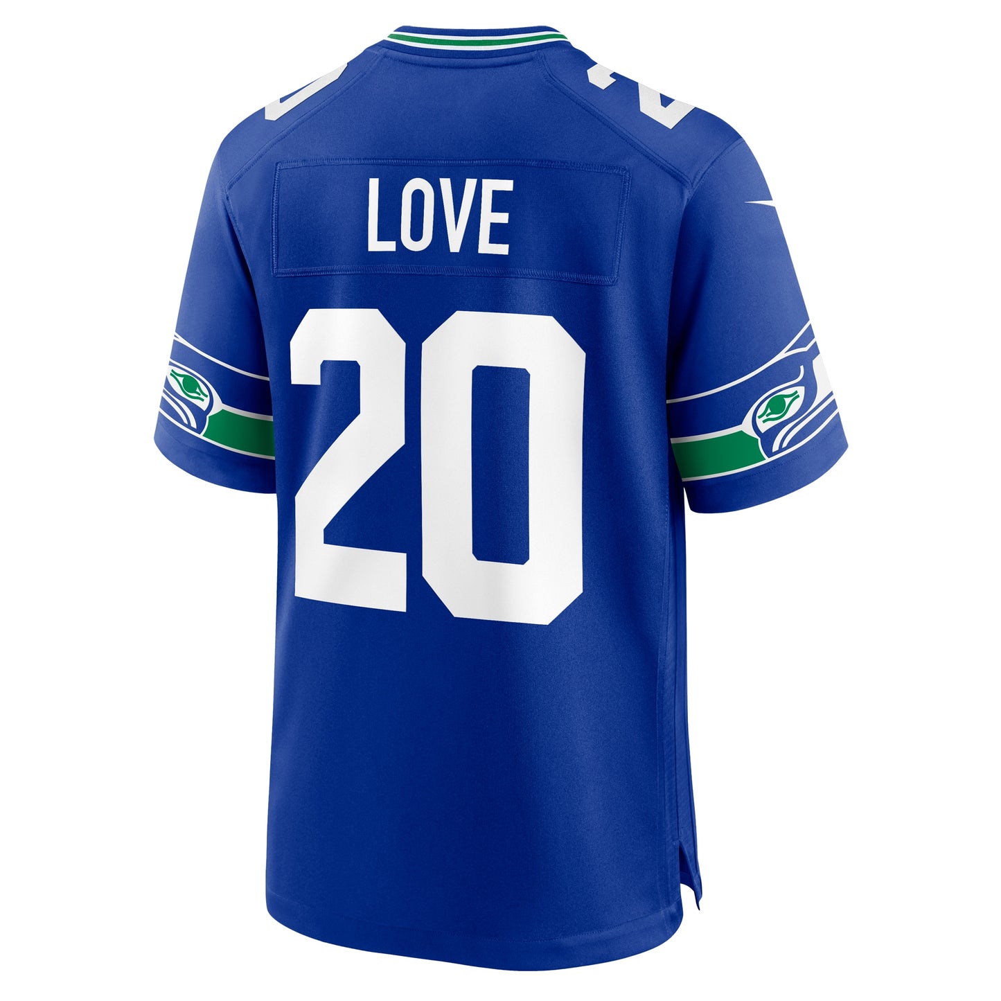 Seattle Seahawks Julian Love Royal Throwback Player Game Jersey JS4150