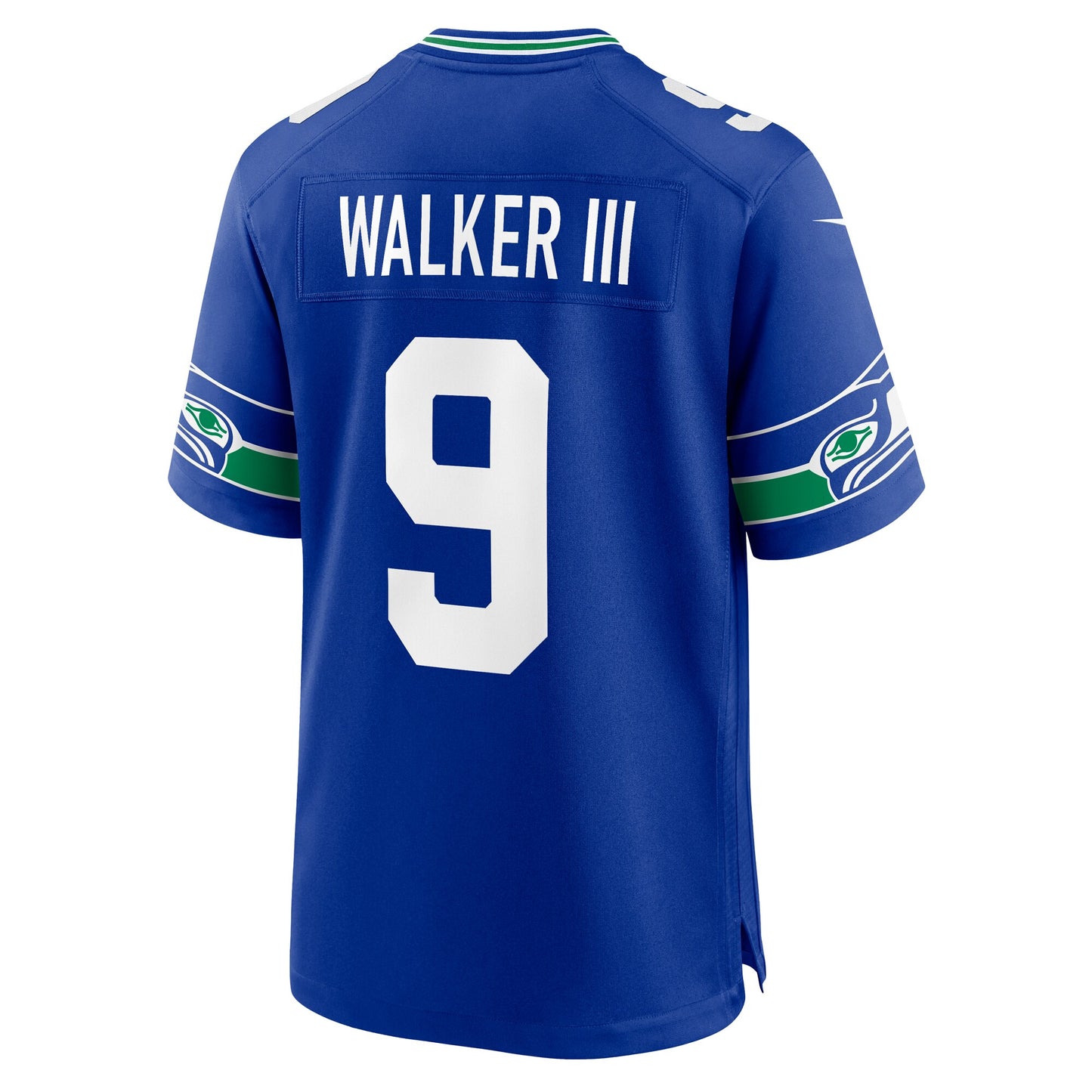 Seattle Seahawks Kenneth Walker III Royal Throwback Player Game Jersey JS2811