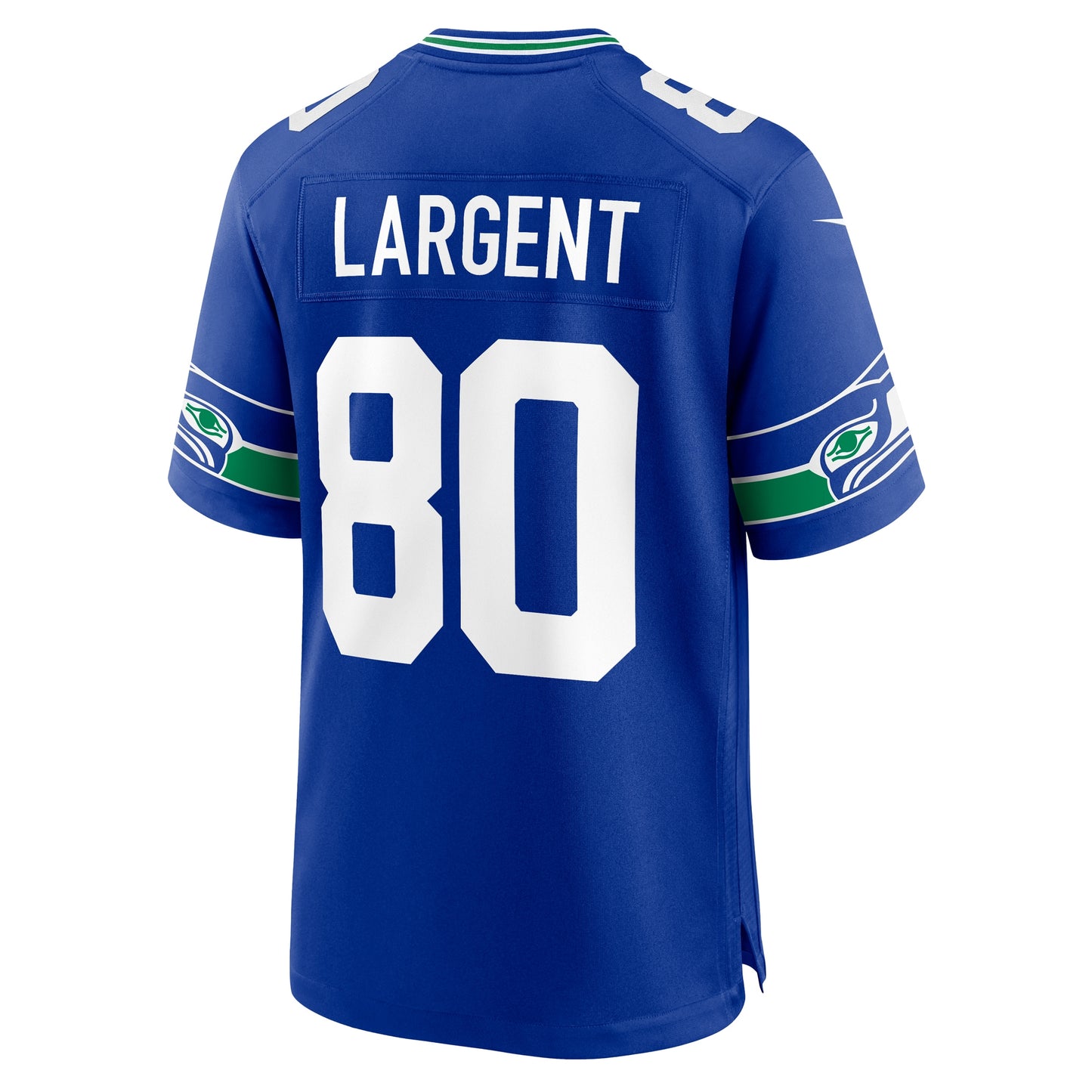 Seattle Seahawks Steve Largent Royal Throwback Retired Player Game Jersey JS9117