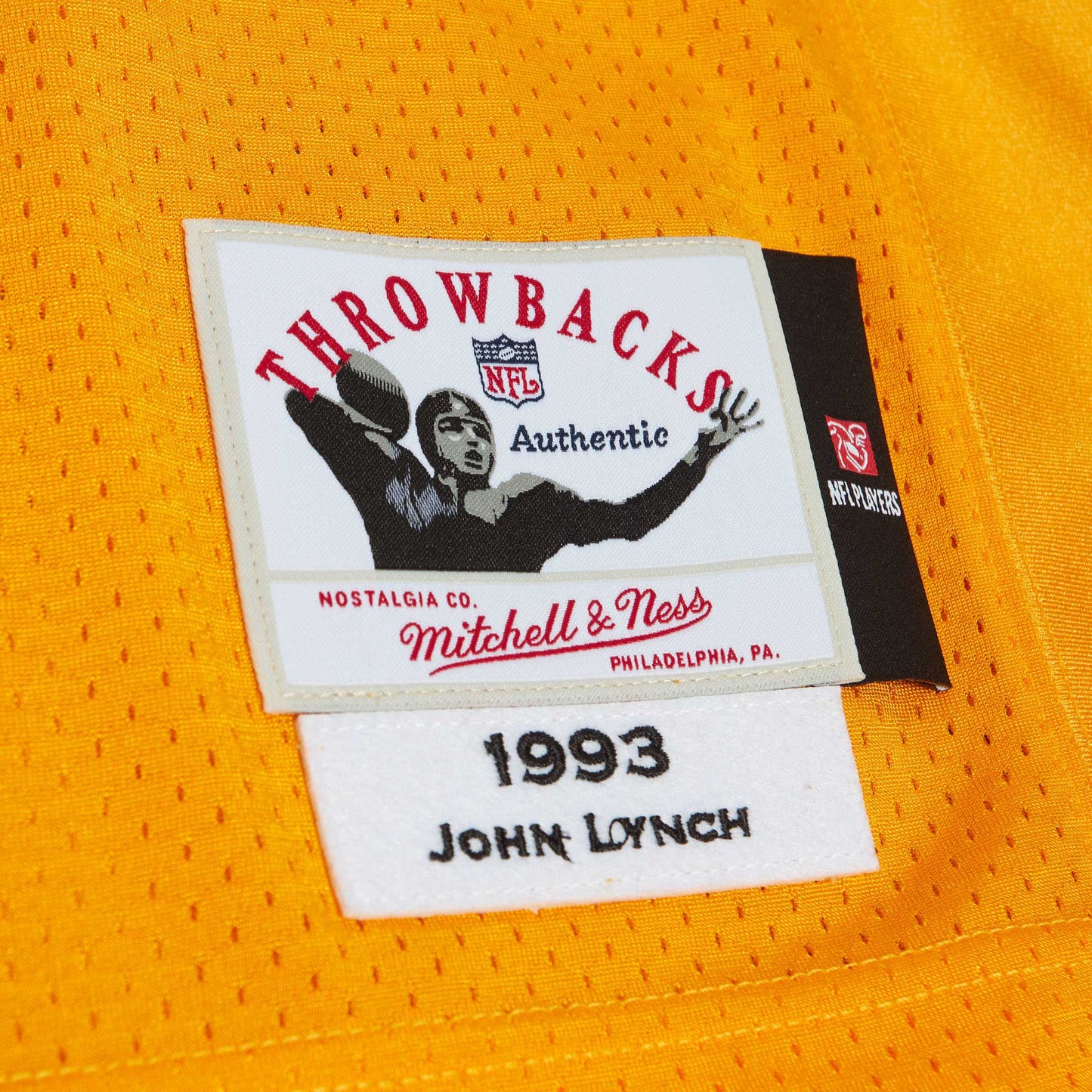 Tampa Bay Buccaneers 1993 John Lynch Mitchell & Ness Orange Throwback Retired Player Jersey JS3815