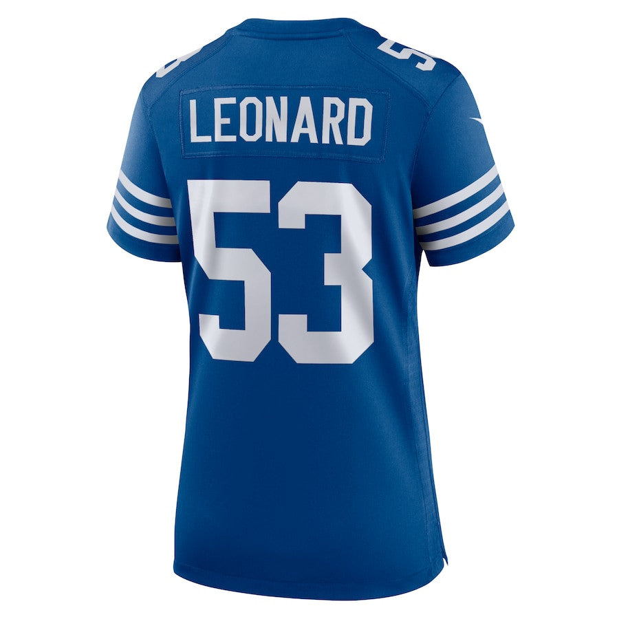 Shaquille Leonard 53 Indianapolis Colts Alternate Game Jersey – Royal JS8695