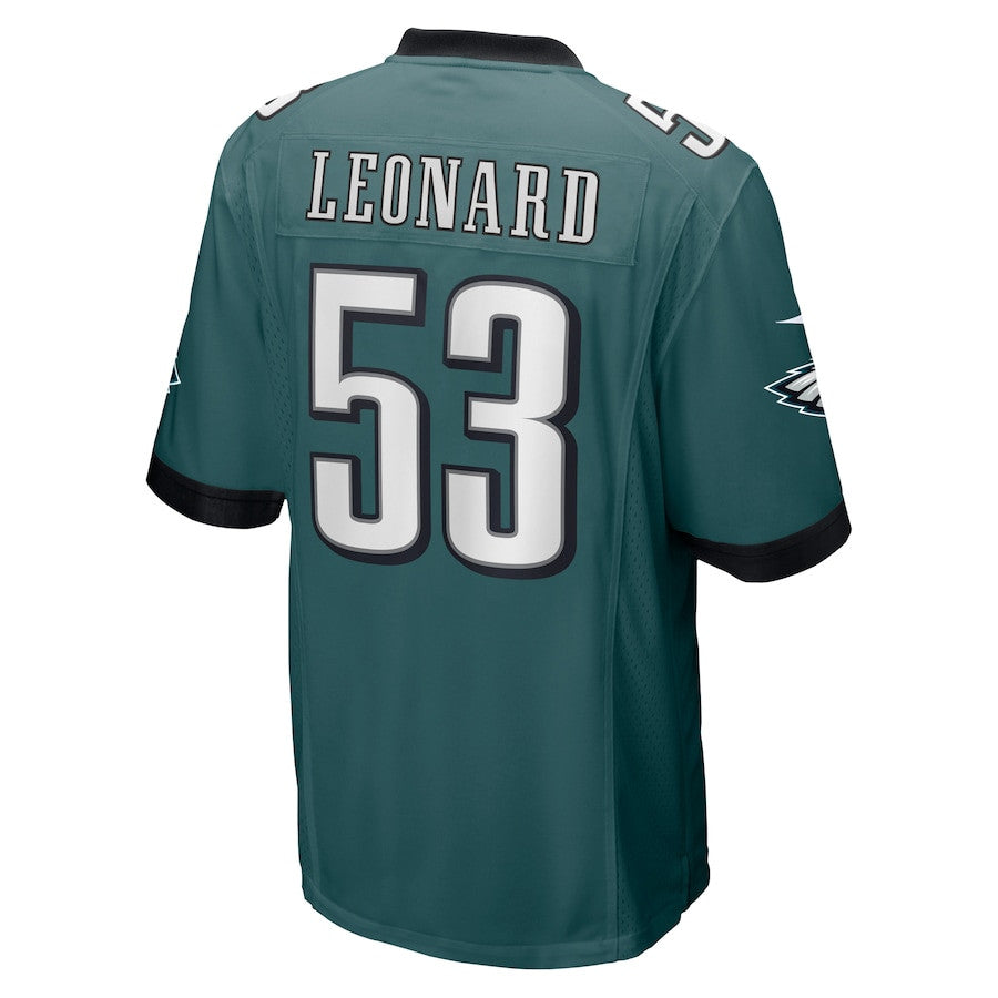 Shaquille Leonard 53 Philadelphia Eagles Game Jersey – Midnight Green JS5534