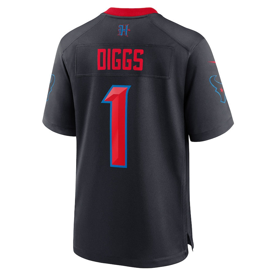 Stefon Diggs 1 Houston Texans Alternate Game Jersey – Navy JS9852