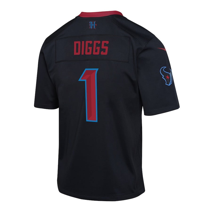 Stefon Diggs 1 Houston Texans Alternate Player Game Jersey – Navy JS6462