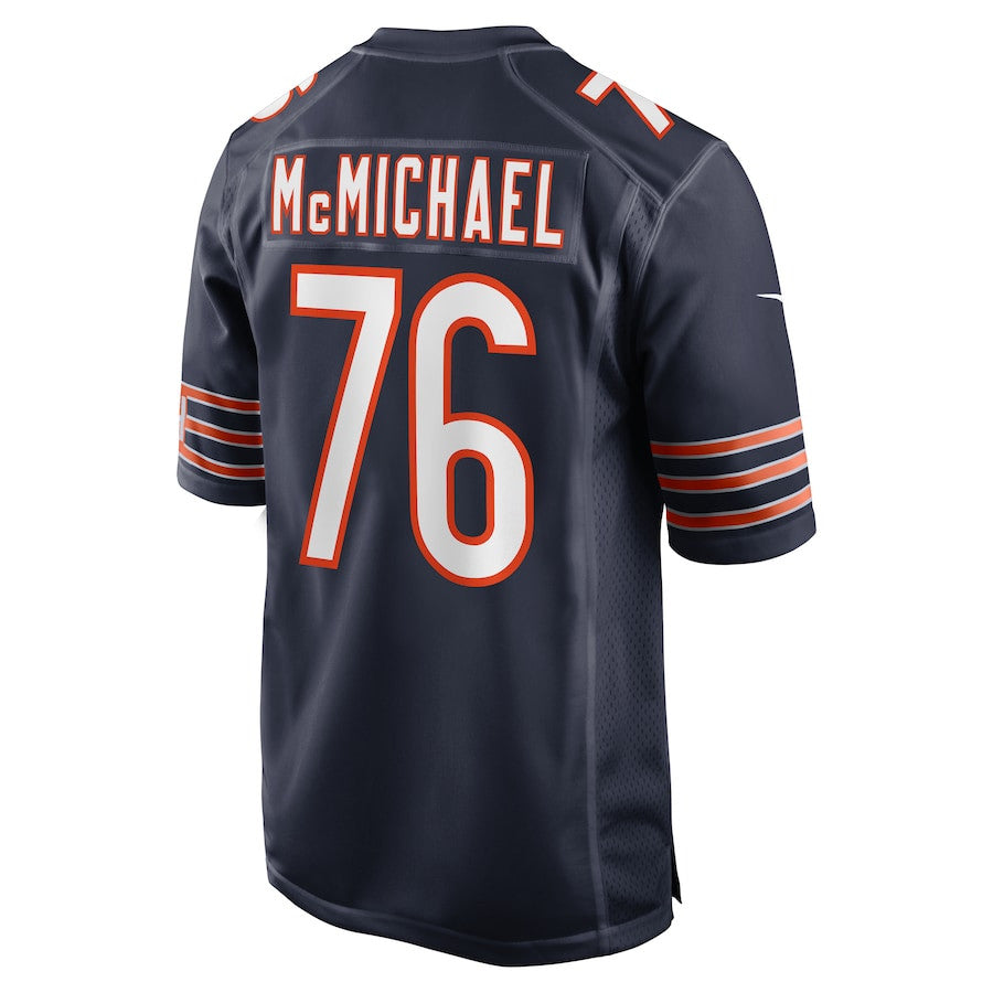 Steve McMichael 76 Chicago Bears Retired Player Game Jersey – Navy JS9010