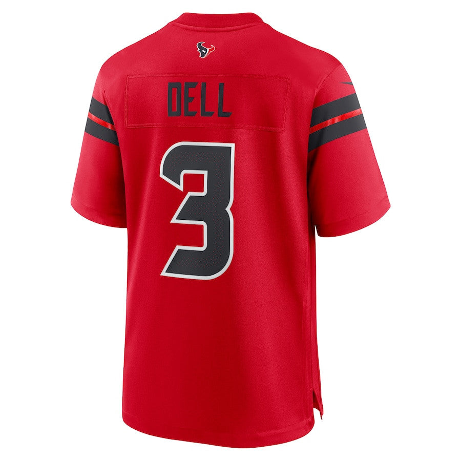 Tank Dell 3 Houston Texans Alternate Game Jersey – Red JS7196