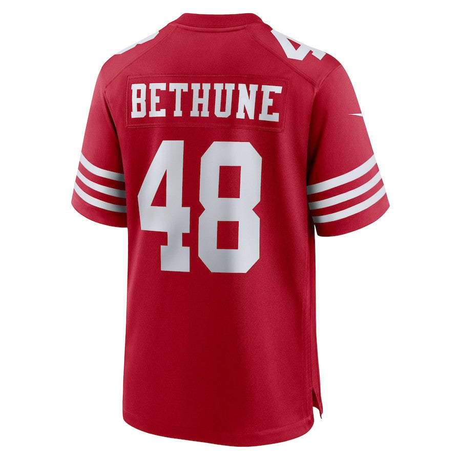 Tatum Bethune 48 San Francisco 49ers Game Jersey – Scarlet JS8885