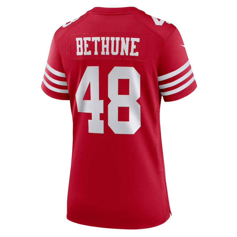 Tatum Bethune 48 San Francisco 49ers Game Jersey – Scarlet JS9771