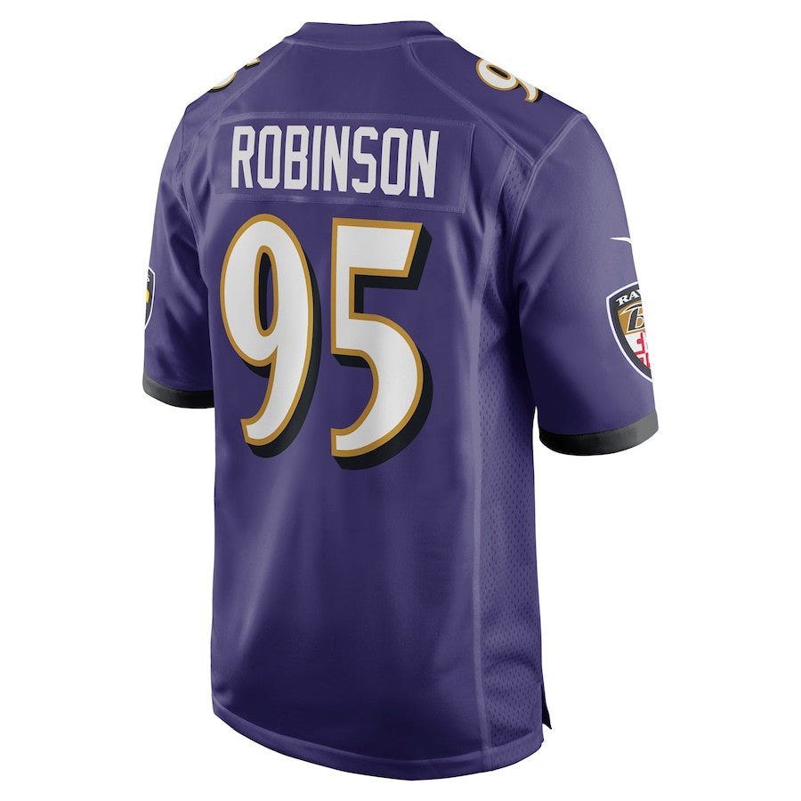 Tavius Robinson 95 Baltimore Ravens Team Game Jersey – Purple JS8402