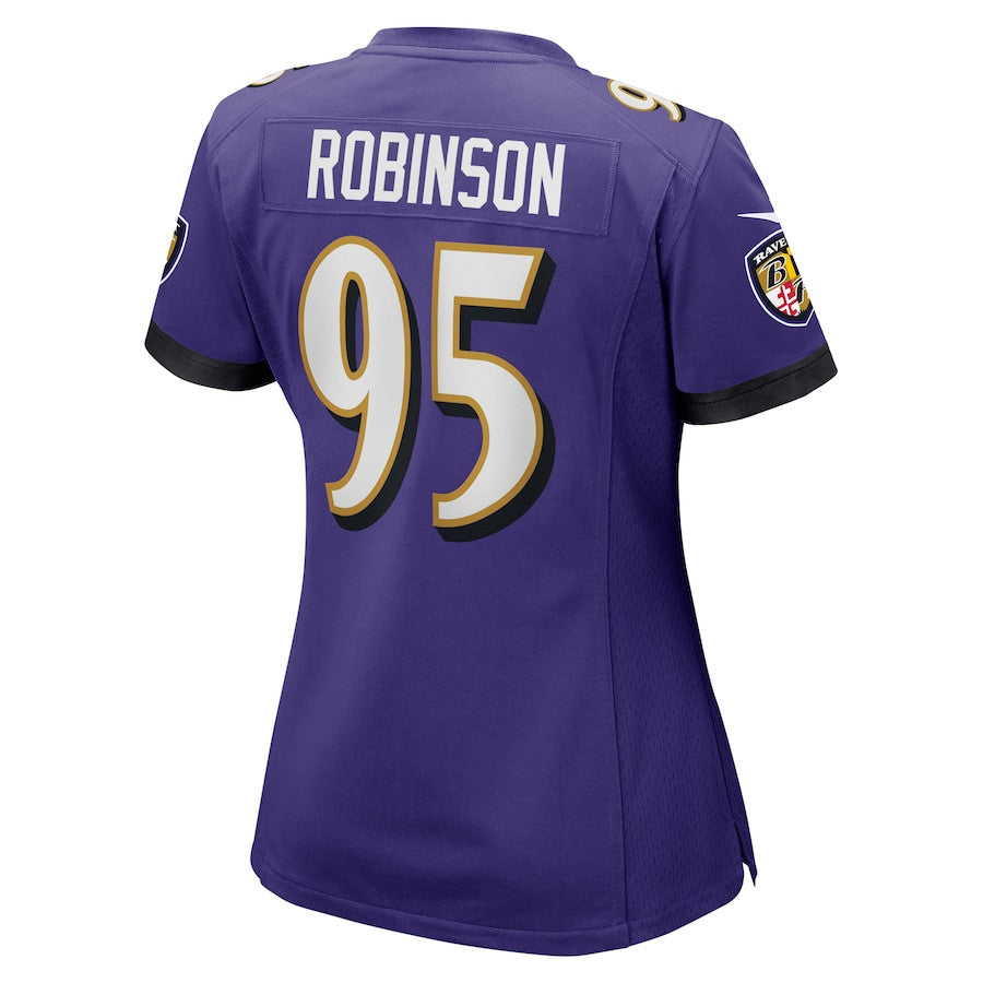 Tavius Robinson 95 Baltimore Ravens Game Jersey – Purple JS5603