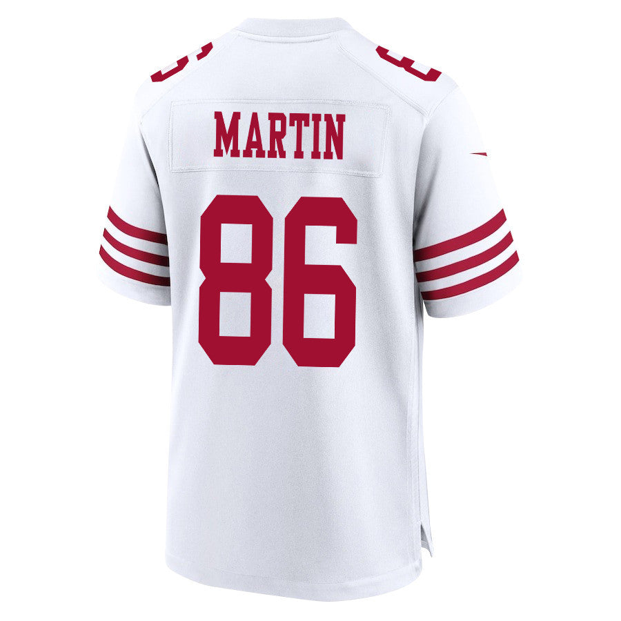 Tay Martin 86 San Francisco 49ers Super Bowl LVIII Patch Game Jersey – White JS3686