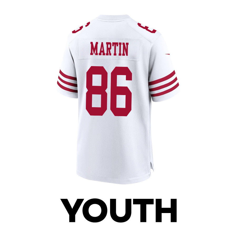 Tay Martin 86 San Francisco 49ers Super Bowl LVIII Patch Game Jersey – White JS4689