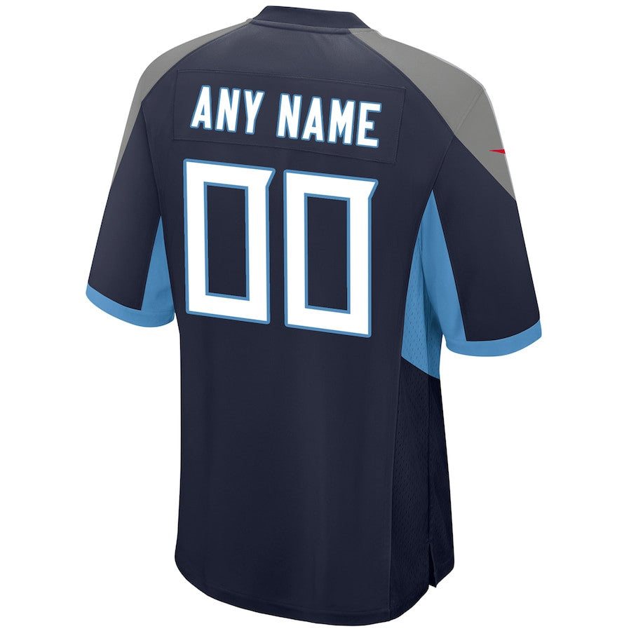 Tennessee Titans Custom Game Jersey – Navy JS9372