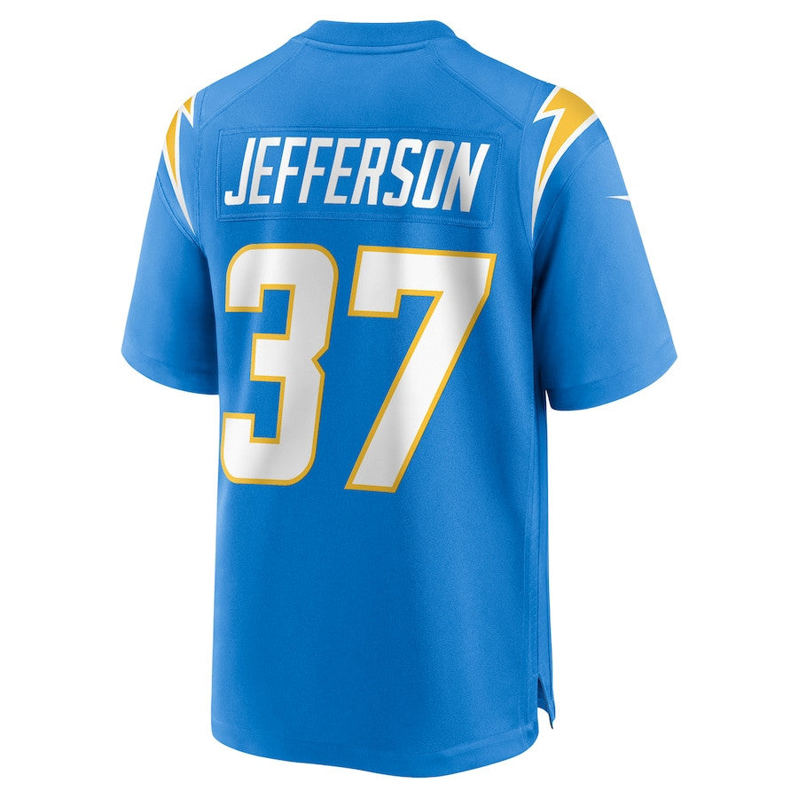 Tony Jefferson 37 Los Angeles Chargers Team Game Jersey – Powder Blue JS6775