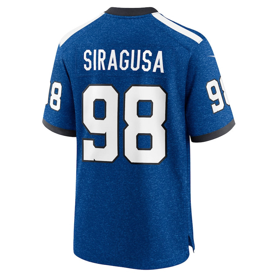 Tony Siragusa 98 Indianapolis Colts Indiana Nights Alternate Game Jersey – Royal JS4639