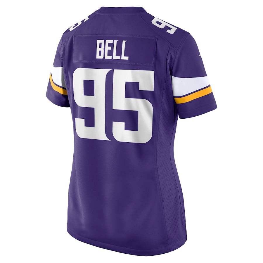 Travis Bell 95 Minnesota Vikings Game Jersey – Purple JS4977
