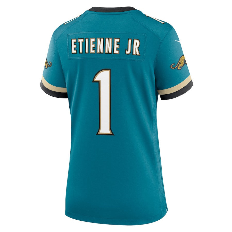 Travis Etienne Jr 1 Jacksonville Jaguars Prowler Throwback Game Jersey – Teal JS5158