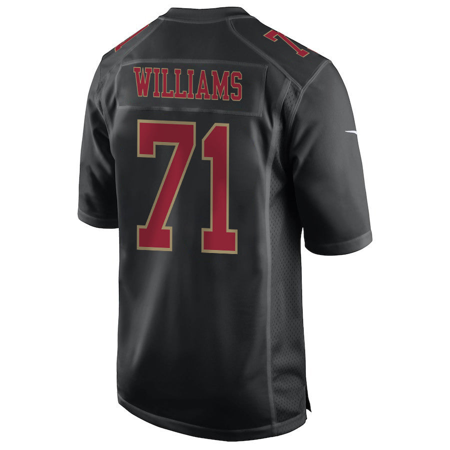 Trent Williams 71 San Francisco 49ers Super Bowl LVIII Patch Fashion Game Jersey – Carbon Black JS5974
