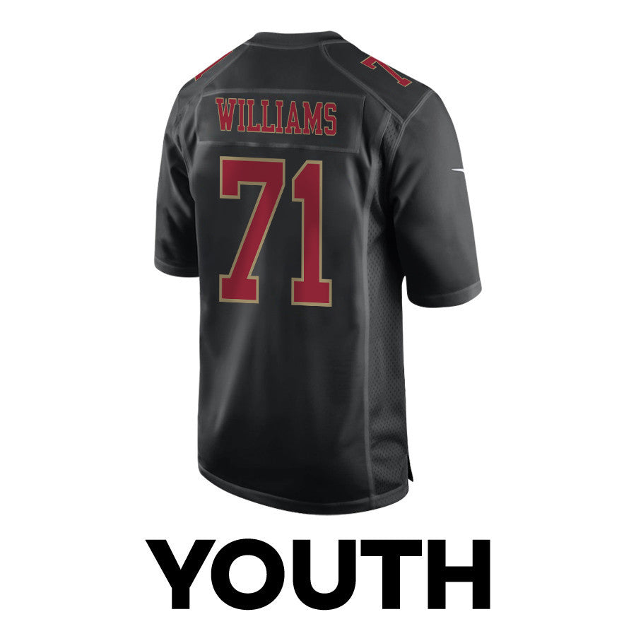 Trent Williams 71 San Francisco 49ers Super Bowl LVIII Patch Fashion Game Jersey – Carbon Black JS2521