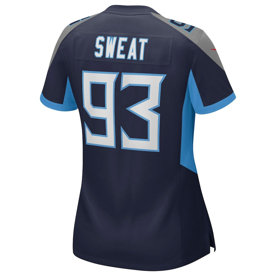 T'Vondre Sweat 93 Tennessee Titans Team Game Jersey – Navy JS9820