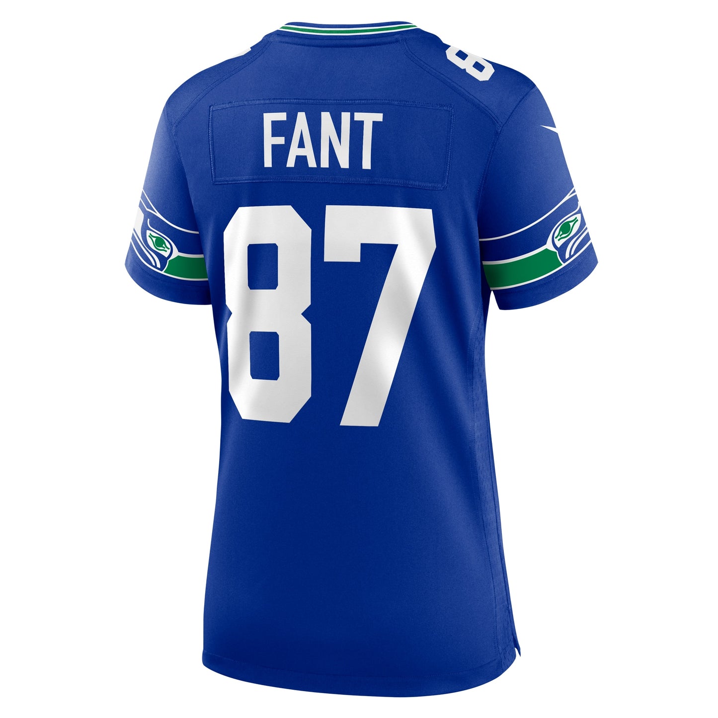 Seattle Seahawks Noah Fant Royal Throwback Player Game Jersey JS5403
