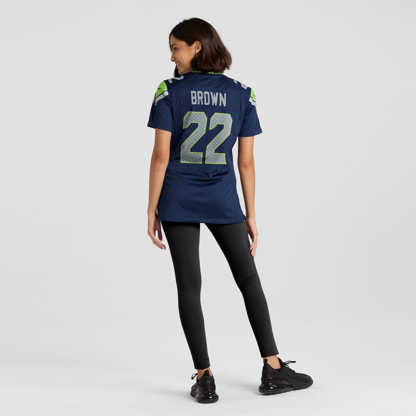 Seattle Seahawks Tre Brown College Navy Team Game Jersey JS3099