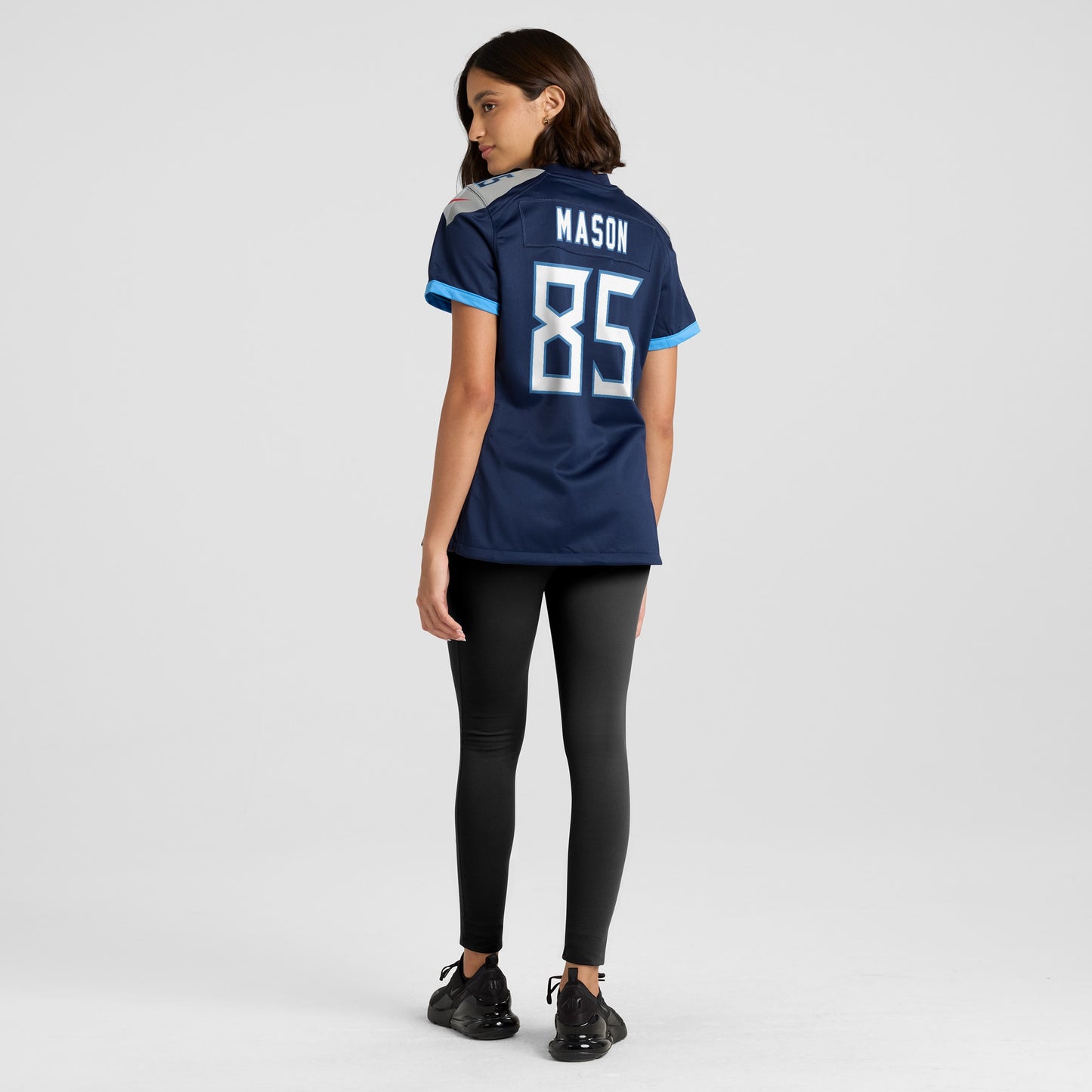 Tennessee Titans Derrick Mason Navy Game Retired Player Jersey JS3589