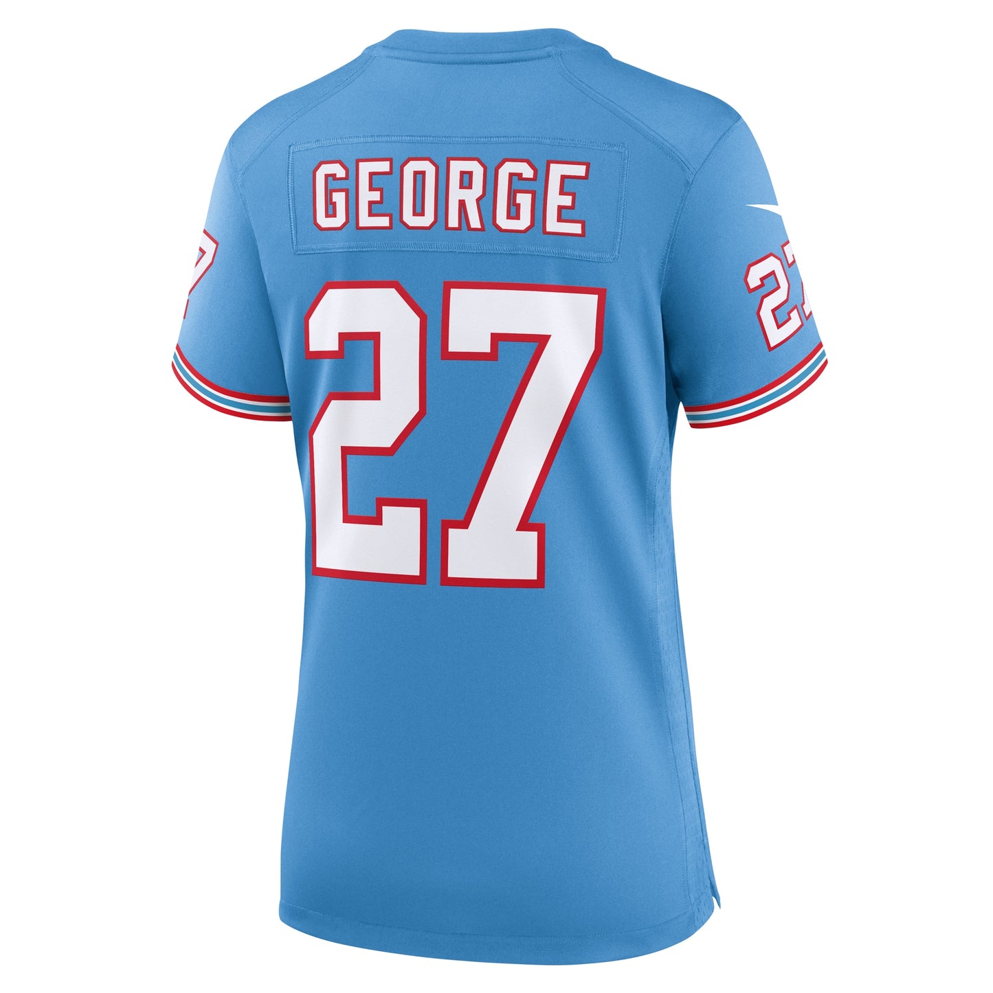 Tennessee Titans Eddie George Light Blue Oilers Throwback Retired Player Game Jersey JS5920