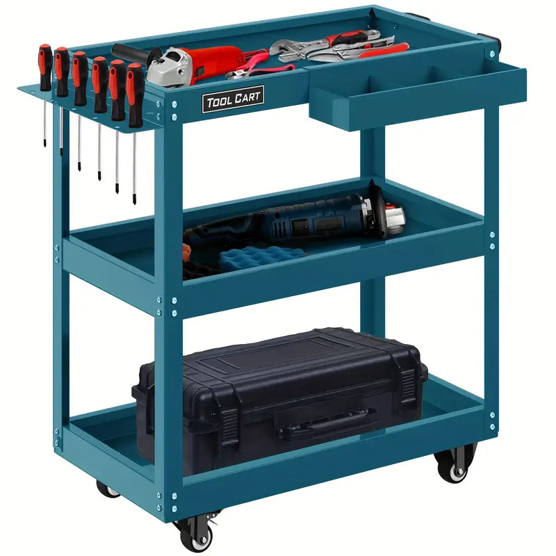 "Mobile Tool Carts: Flexible Mobility, Spacious Storage for Organized Tool Management"
