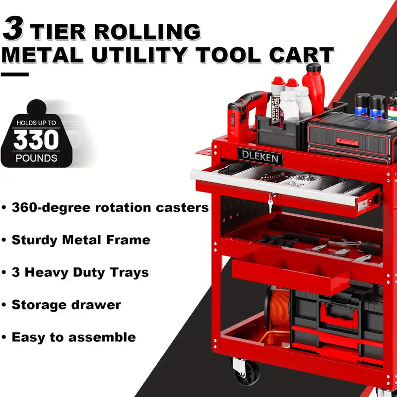 "Mobile Tool Carts: Flexible Mobility, Spacious Storage for Organized Tool Management"