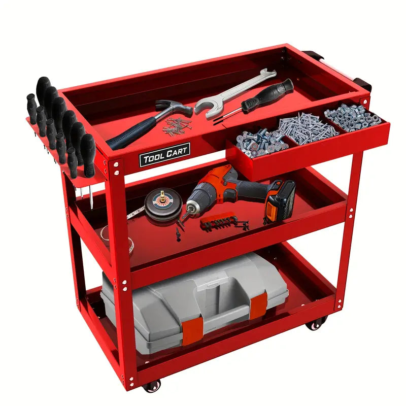 "Mobile Tool Carts: Flexible Mobility, Spacious Storage for Organized Tool Management"
