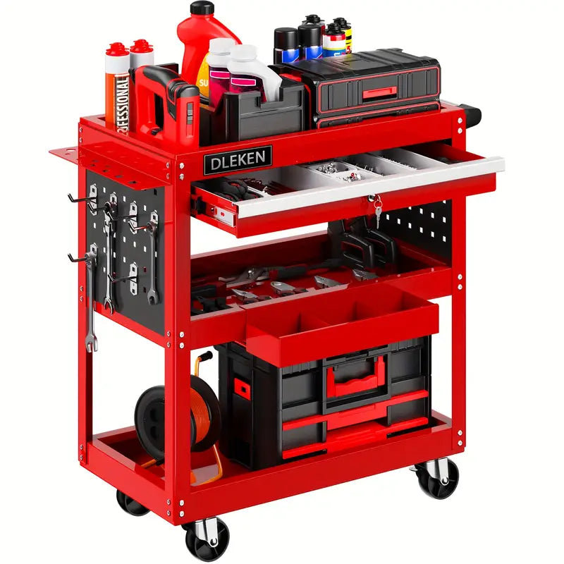 "Mobile Tool Carts: Flexible Mobility, Spacious Storage for Organized Tool Management"