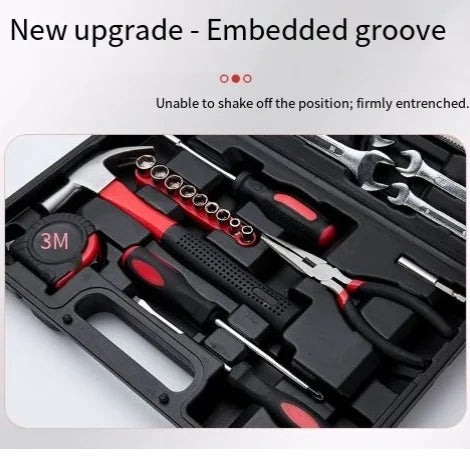 Factory Direct 146PCS Carbon Steel Hardware Tools Suit Household Toolbox Wrench Screwdriver Metal Tool Set