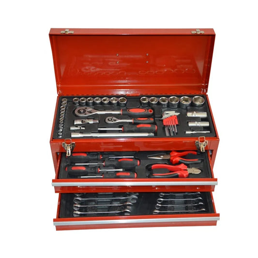 Professional 90PCS Hardware Tools with Mechanic Hand-Power Source Iron and CR-V Customizable OEM Case Packaging