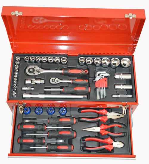 Professional 90PCS Hardware Tools with Mechanic Hand-Power Source Iron and CR-V Customizable OEM Case Packaging