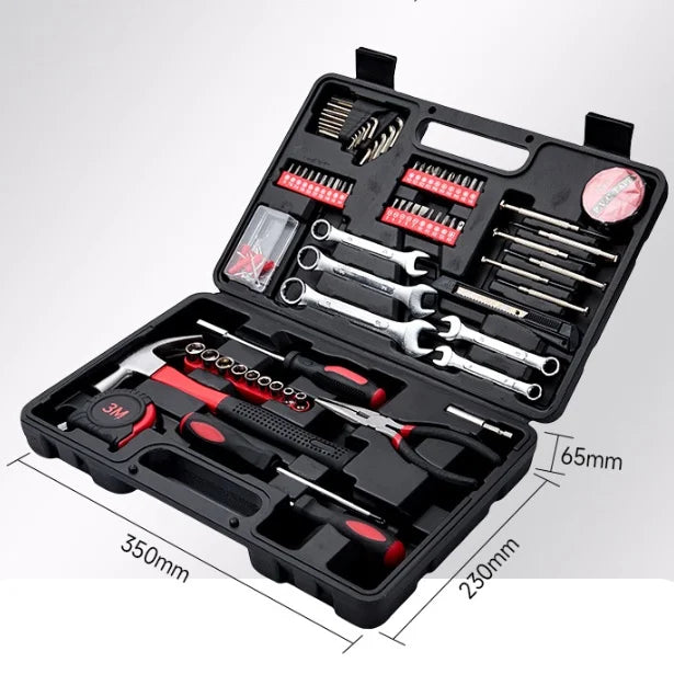 Factory Direct 146PCS Carbon Steel Hardware Tools Suit Household Toolbox Wrench Screwdriver Metal Tool Set