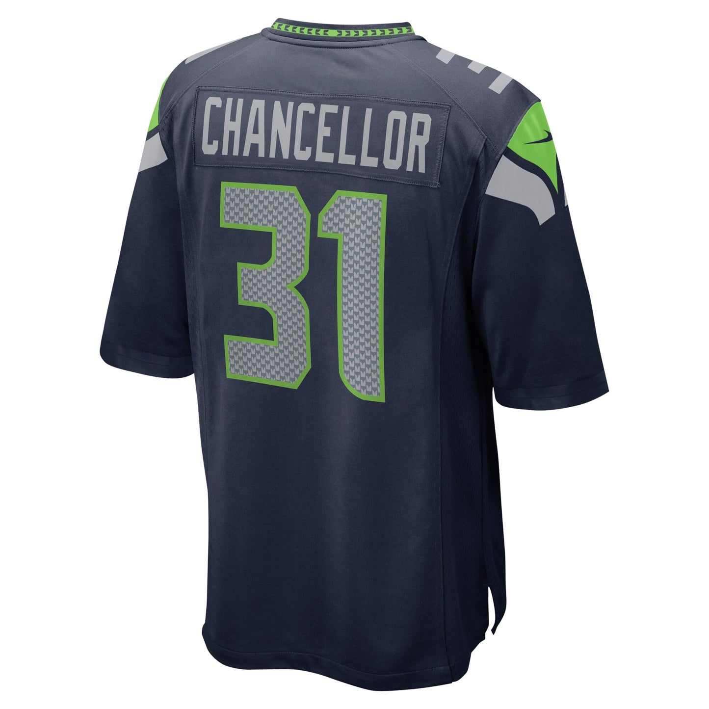 Seattle Seahawks Kam Chancellor College Navy Retired Player Game Jersey JS4281