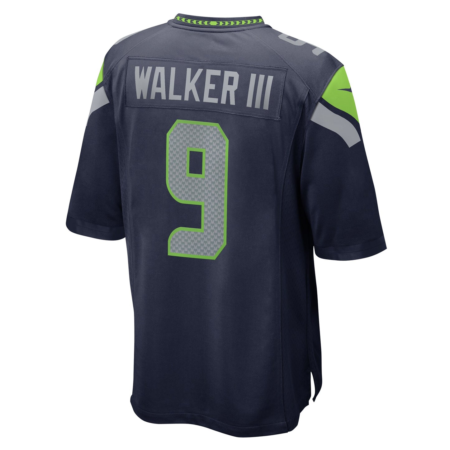 Seattle Seahawks Kenneth Walker III College Navy Team Game Jersey JS5787