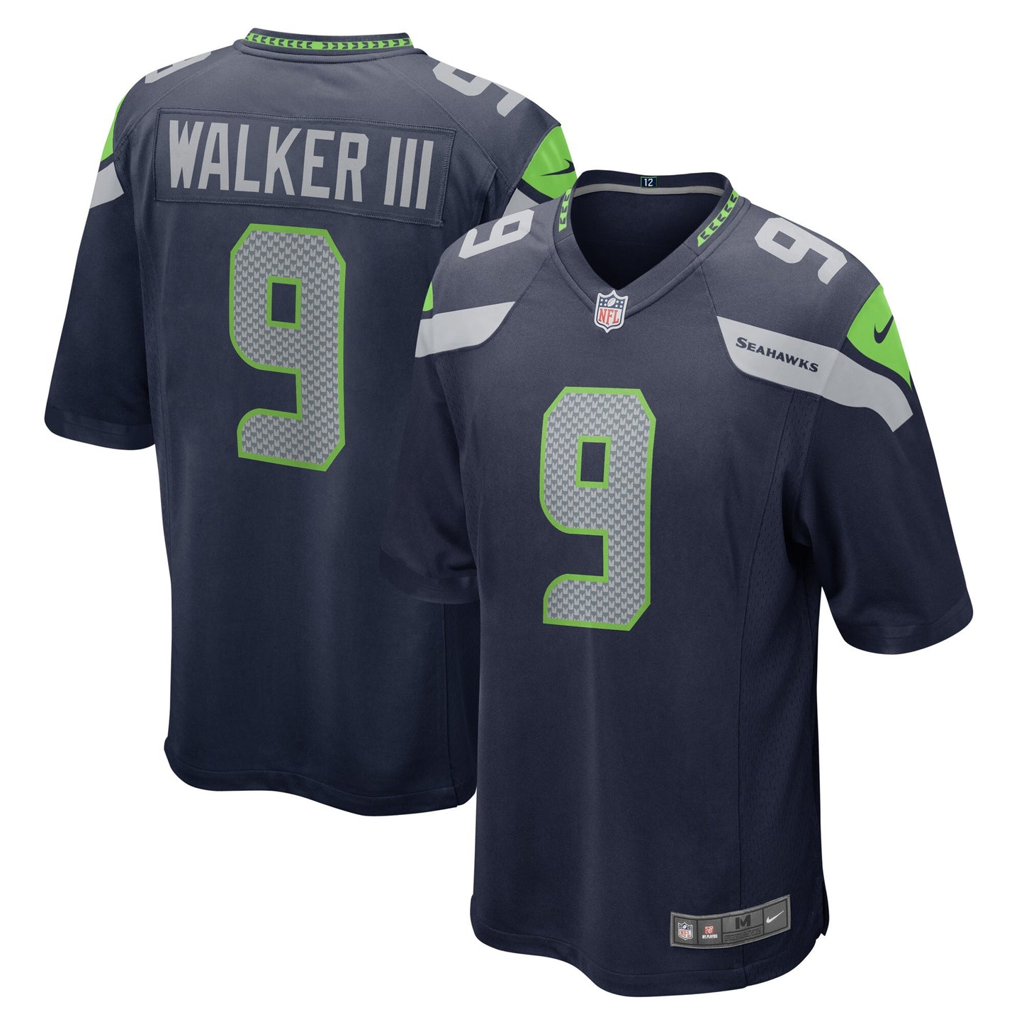 Seattle Seahawks Kenneth Walker III Navy Player Game Jersey JS3782