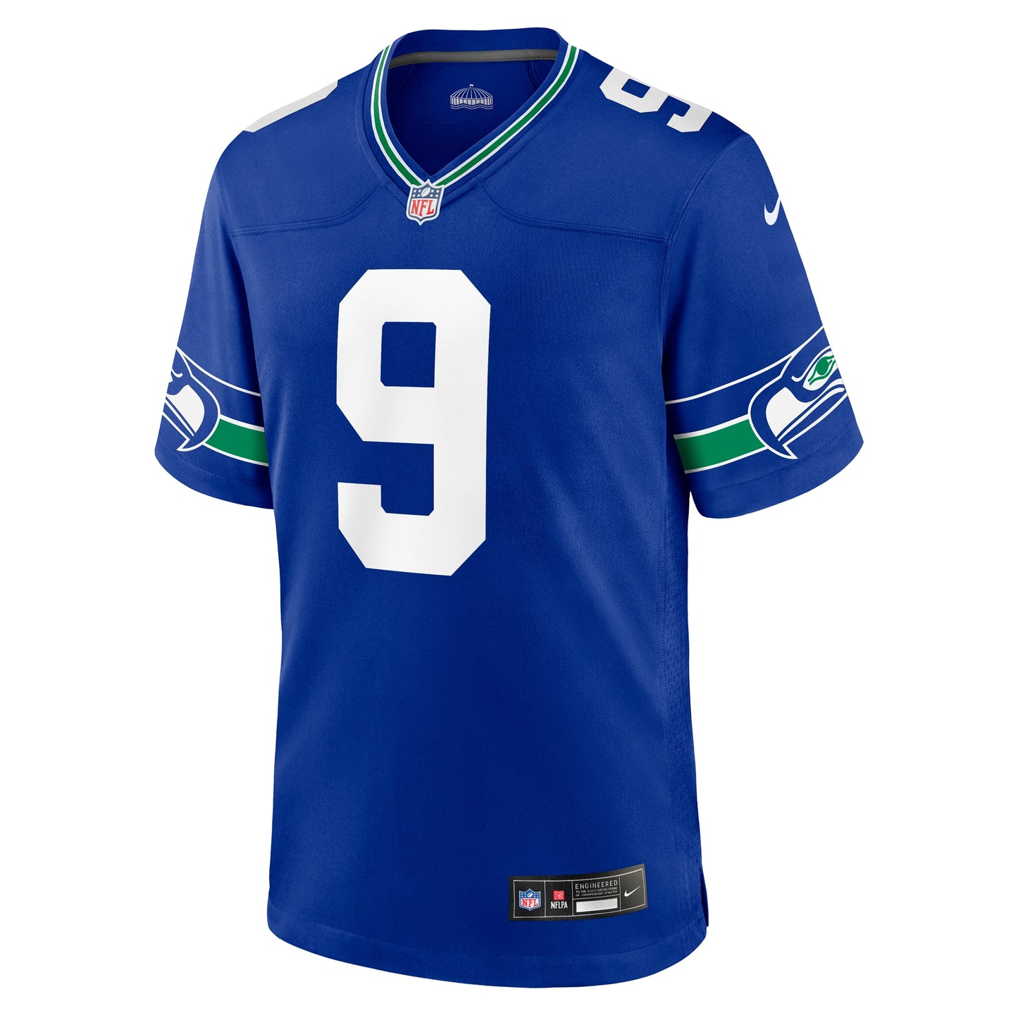 Seattle Seahawks Kenneth Walker III Royal Throwback Player Game Jersey JS2811