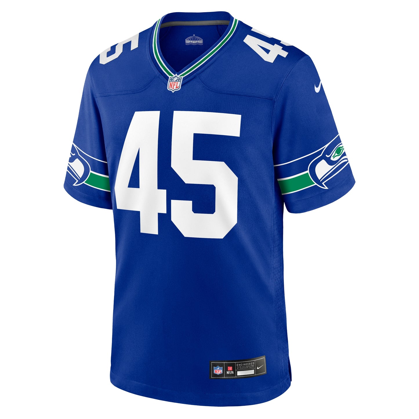 Seattle Seahawks Kenny Easley Royal Throwback Retired Player Game Jersey JS3678
