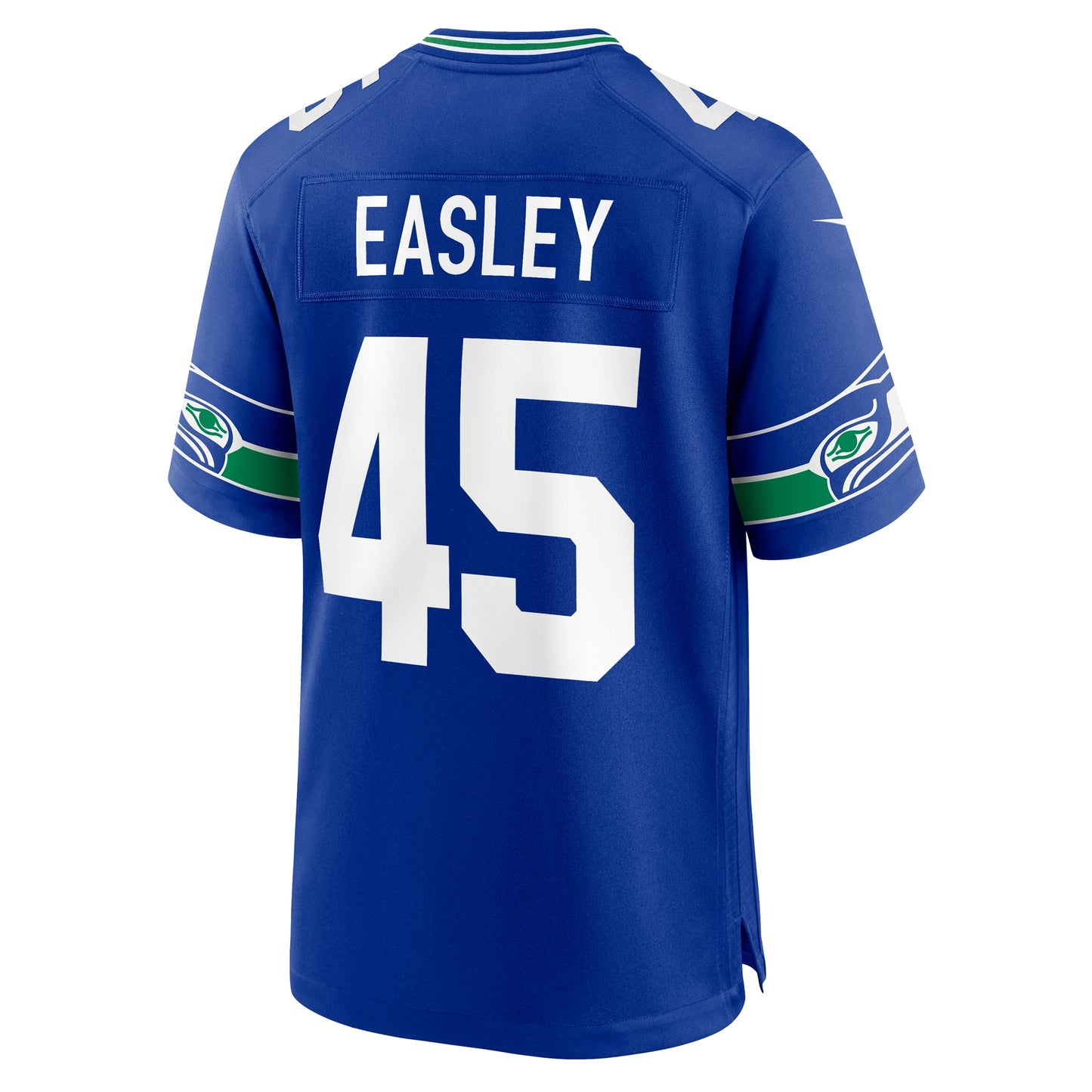 Seattle Seahawks Kenny Easley Royal Throwback Retired Player Game Jersey JS3678
