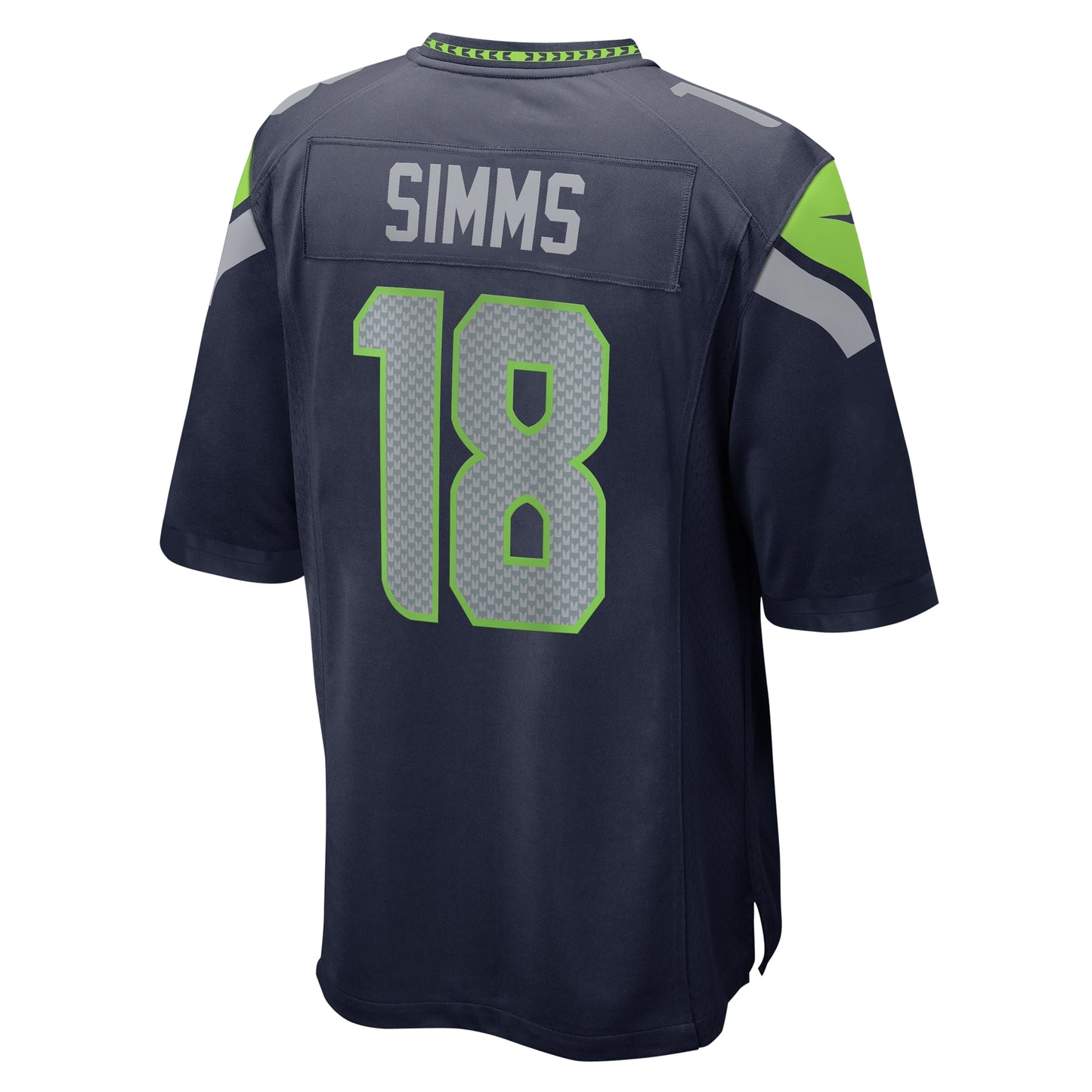 Seattle Seahawks Marcus Simms College Navy Game Jersey JS5372