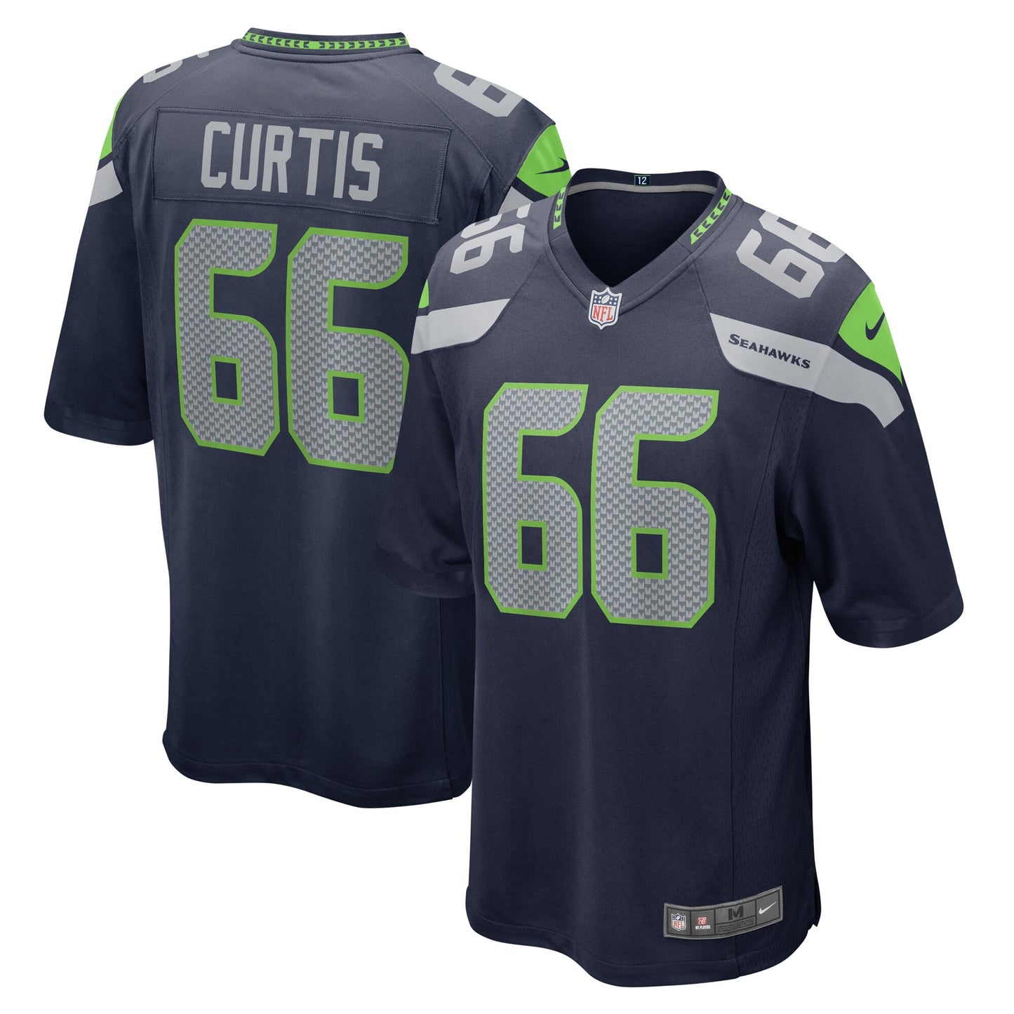 Seattle Seahawks McClendon Curtis College Navy Team Game Jersey JS7988