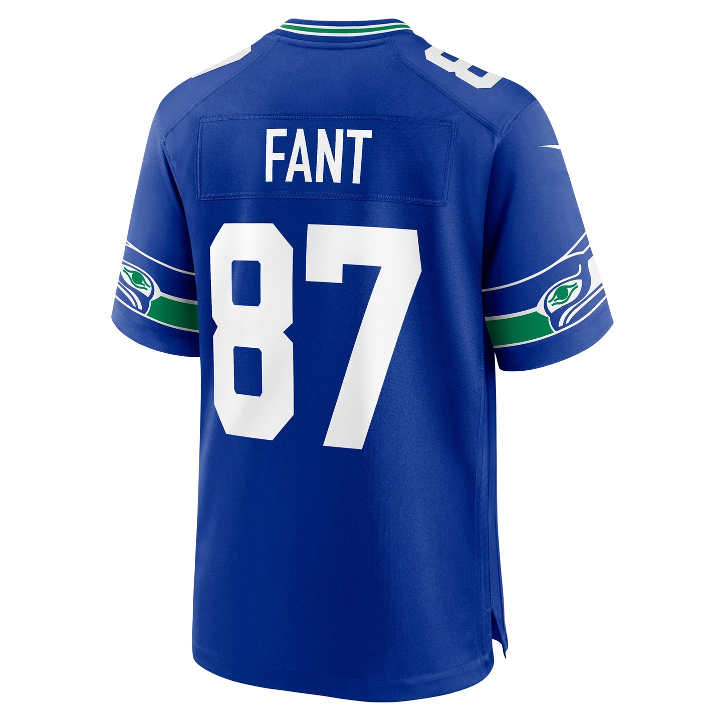 Seattle Seahawks Noah Fant Royal Throwback Player Game Jersey JS9153