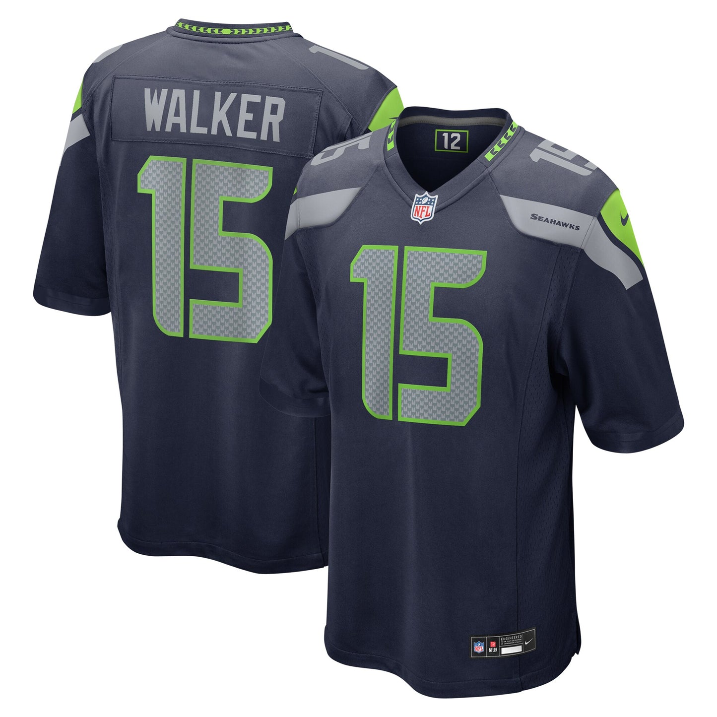 Seattle Seahawks P.J. Walker College Navy Game Jersey JS1165