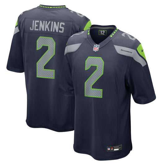 Seattle Seahawks Rayshawn Jenkins College Navy Game Jersey JS4990