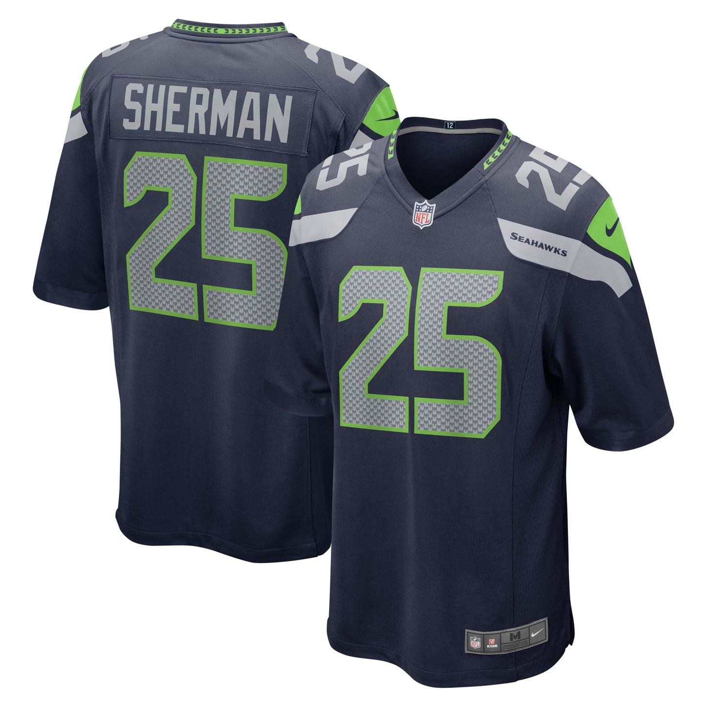 Seattle Seahawks Richard Sherman College Navy Retired Game Jersey JS6120
