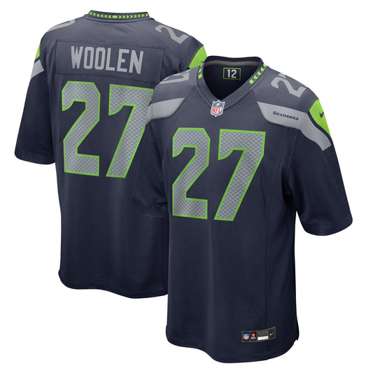 Seattle Seahawks Riq Woolen College Navy Game Jersey JS8064